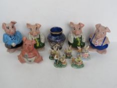 Five Wade for NatWest pigs, two with stoppers,