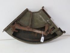 A Soviet Cold War tank ammo chute, bearing Soviet markings and numbers.