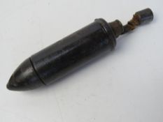 An inert WWI Austro Hungarian Torpedo M16 Zeitzunder grenade, cap unscrews.