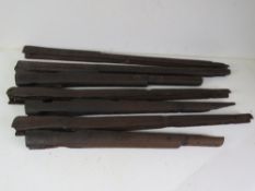 Seven assorted woodwork.