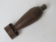 An inert WWII German SD-1 Bomb, fuse unscrews, bear marking AZ73 and others.