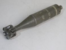 An inert French 60mm ECL MLE 54 mortar, approx. 36cm in length.