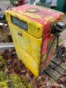 A vintage two stroke Shell 2T petrol pum