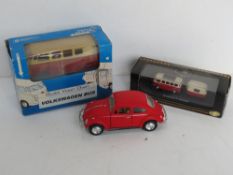A die cast scale model VW Samba bus (T1)