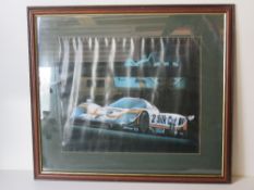 A large photographic print of a Silk Cut