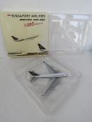 A die cast scale model Boeing 747-400 in