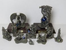 A collection of Myth and Magic pewter figures by Roger Gibbons, Mark Locker and A. G.