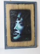 Print; John Constable 'The Hay-Wain' in composite on pine frame, overall size 82 x 64cm.