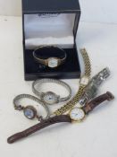 A quantity of ladies wrist watches inc Rotary in original presentation box, Accurist, Seiko, etc.