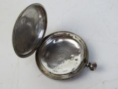 A hallmarked silver pocket watch case, HM for London, a/f, 41g / 1.32ozt.