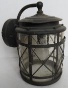 A contemporary outdoor wall light.