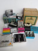 A quantity of assorted camera accessories inc Zodel Movie Editor, Stellar Slide Viewer,