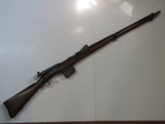 An obsolete calibre Swiss Schmidt-Rubin 7.5mm straight pull rifle, with full matching numbers.