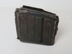 A WWII German K43/G43 magazine with the makers mark 'AYE'.