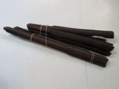 Seven assorted gun woodwork.