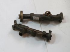 Two US M5 Mortar Mount and sight brackets.