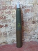 An inert 105mm H TNT CTG M68 shell with French 105mm Mle 1913 case and SX144A Plug. Approx.