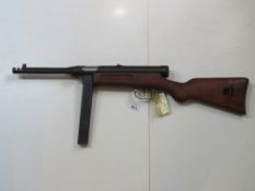 A deactivated Beretta Mod. 38/44 sub machine gun grooved barrel.