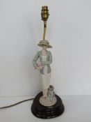 A Giuseppe Armani figurine 'Florence' table lamp being Mable featuring an early 20thC style lady