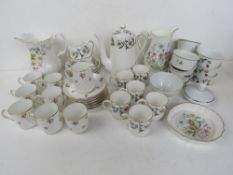 A quantity of assorted ceramics including Royal Albert, Crown Staffordshire,
