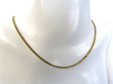 A 9ct gold spiga link chain necklace, hallmarked 375, 51cm in length, 4.7g.