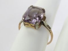 An Art Deco amethyst ring,