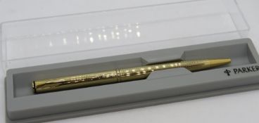 A Parker Insignia gold plated ball point
