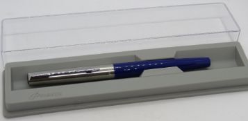 A Parker 'Jotter' fountain pen, blue and
