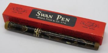 A Mabie Todd Swan fountain pen with 14ct