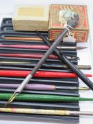 A quantity of assorted dip pens and nibs
