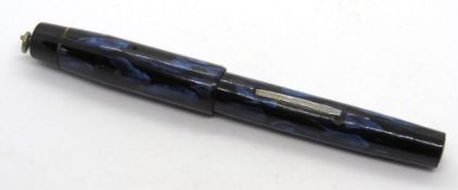 An English made blue marbled case founta