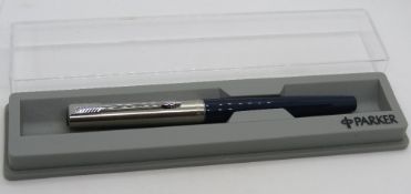 A Parker '15' fountain pen, blue with st