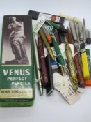 A quantity of propelling pencils inc Eagle Pencil Co New York c.1920, Parker Insignia c.