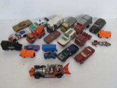 A quantity of assorted scale model cars including Corgi Toys Chitty CHitty Bang Bang with figures.
