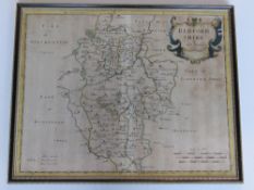 Map of Bedfordshire by Robert Morden, bo