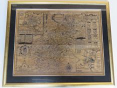 Map of Northamptonshire by John Speed, h