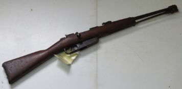 A deactivated Carcano M91 6.5mm Rifle. Brescia production.