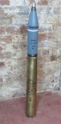 An inert Polish 85mm heat training shell, with original stencilling, fuze unscrews, approx.