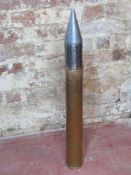 A WWII 76mm M26 F.F.E inert shell, case dated 1944, measuring approx. 79cm high.