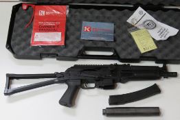 A deactivated Vityaz KP-9 9mm Parabellum Sub Machine Gun.