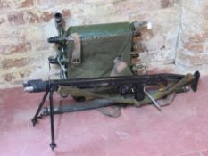 A deactivated LPO-50 Flame Thrower. Full moving parts with connector hose and tanks.