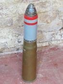 An inert WWI British 13pr shell, dated 1917, bearing British markings upon,