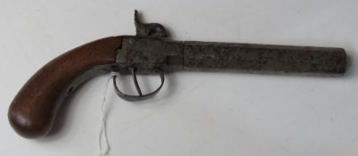 An antique .75 Calibre Percussion `Boot Gun' Pistol, with working action.