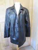 A Jonathan Adams black leather mens coat