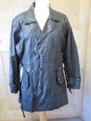 A ladies black leather coat by Oxford.