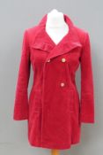 A 100% cotton red corduroy jacket size 1
