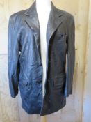 An Austin Reed black leather coat size M