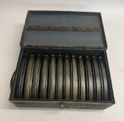 Twelve British WWII Bren magazines in or