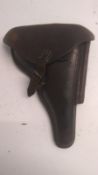 A leather WWI German P08 Luger holster.