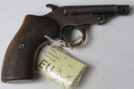 A deactivated Webley & Scott .32 single